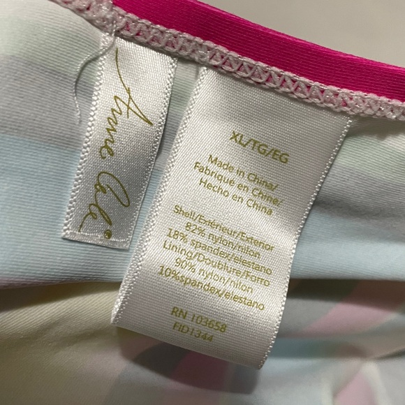 Anne Cole Striped One Piece SwimTankini Top Sz X-Large - Picture 12 of 13